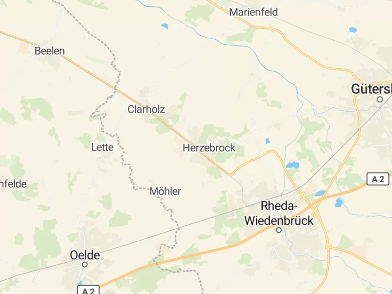 Karte des Einzugsgebiets, Autoverwertung Herzebrock-Clarholz