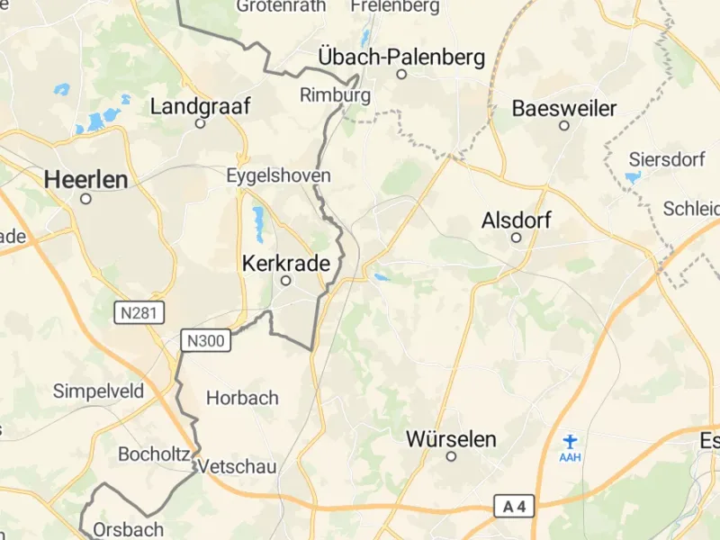 Karte des Einzugsgebiets, Autoverwertung Herzogenrath