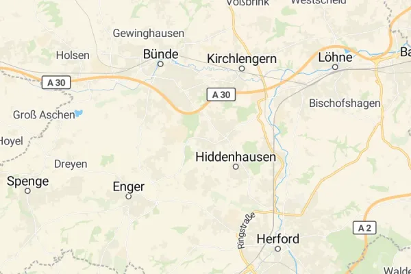 Karte von Hiddenhausen