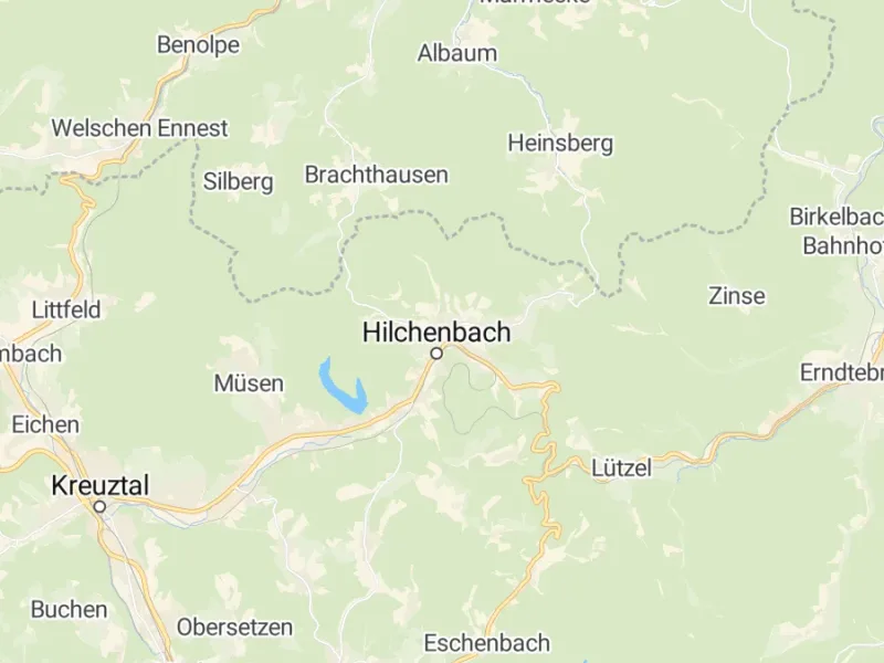 Karte des Einzugsgebiets, Autoverwertung Hilchenbach