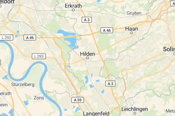 Karte von Hilden