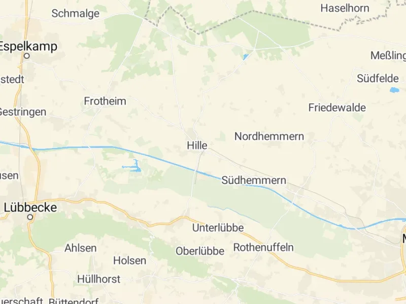 Karte des Einzugsgebiets, Autoverwertung Hille