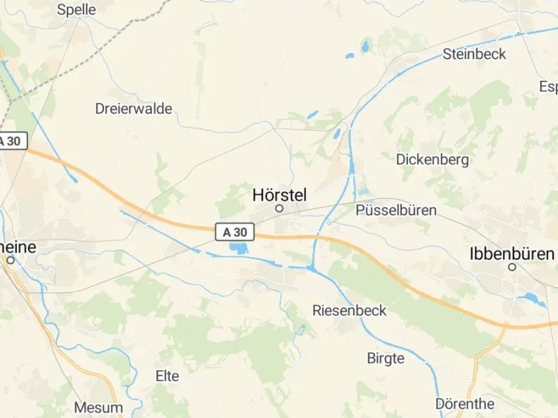 Karte des Einzugsgebiets, Autoverwertung Hörstel