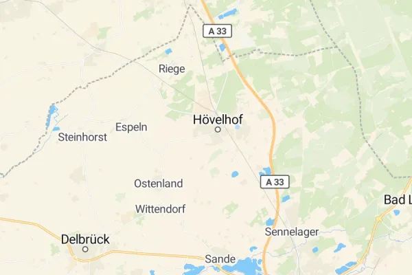 Karte von Hövelhof