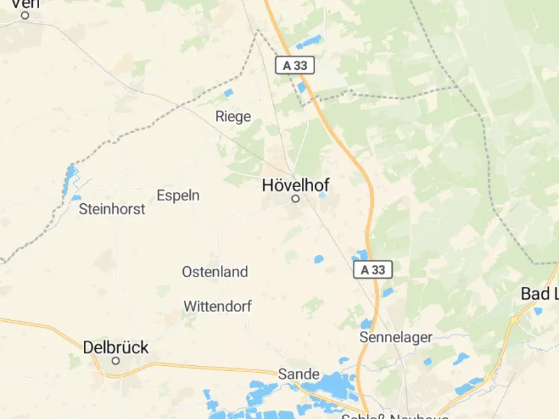 Karte des Einzugsgebiets, Autoverwertung Hövelhof