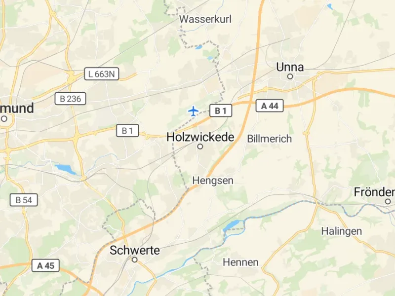 Karte des Einzugsgebiets, Autoverwertung Holzwickede