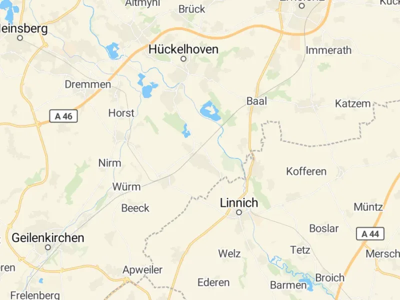 Karte des Einzugsgebiets, Autoverwertung Hückelhoven