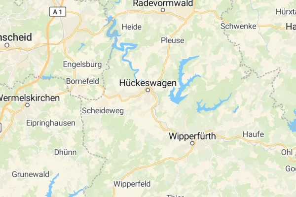 Karte von Hückeswagen