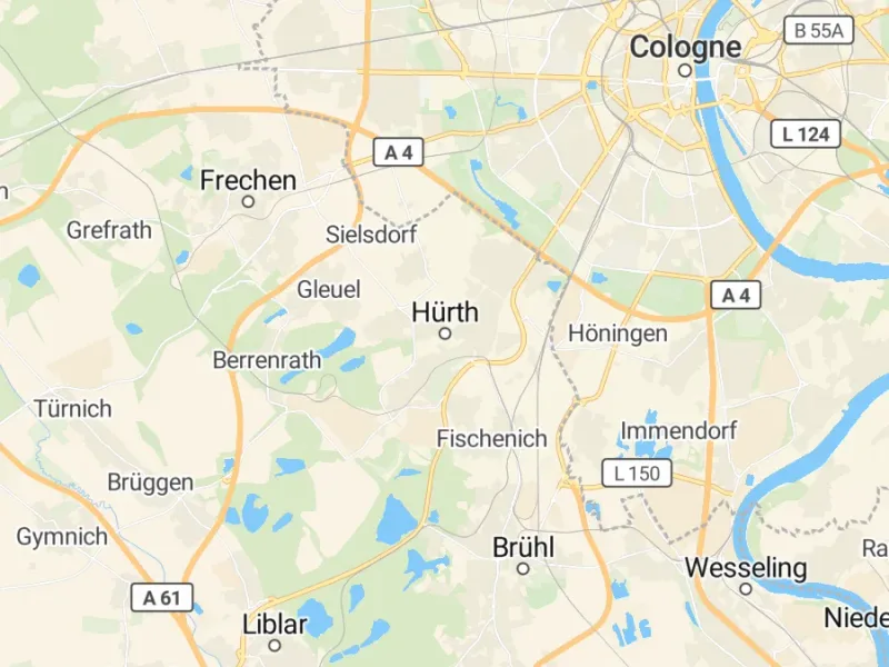 Karte des Einzugsgebiets, Autoverwertung Hürth