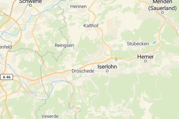 Karte von Iserlohn