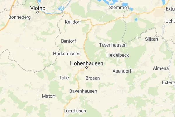 Karte von Kalletal