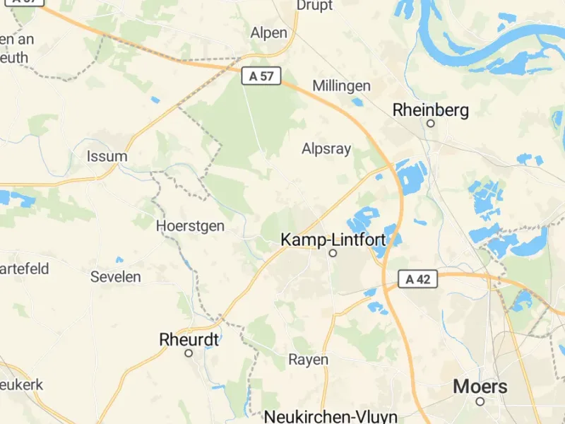 Karte des Einzugsgebiets, Autoverwertung Kamp-Lintfort