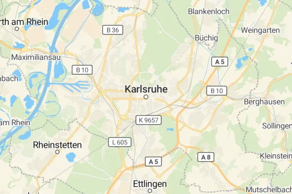 Karte von Karlsruhe