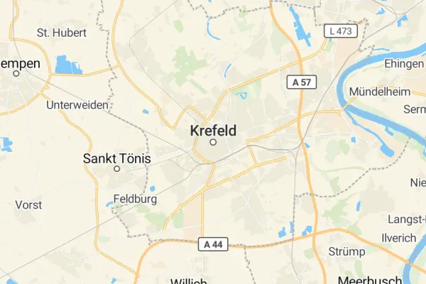 Karte von Krefeld