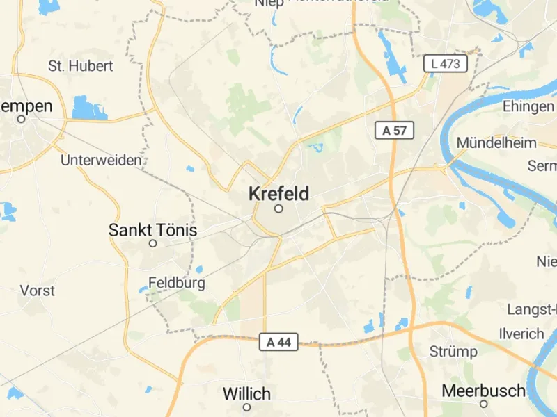 Karte des Einzugsgebiets, Autoverwertung Krefeld