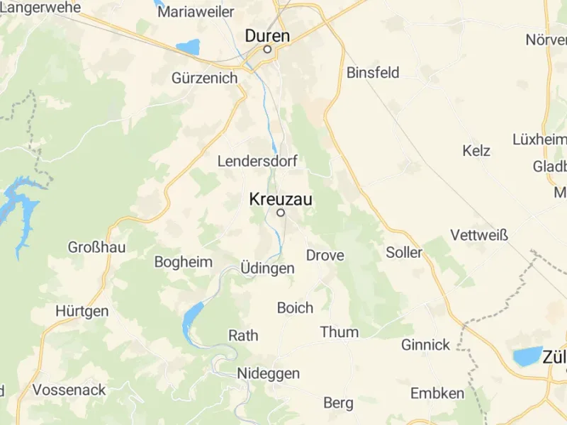 Karte des Einzugsgebiets, Autoverwertung Kreuzau