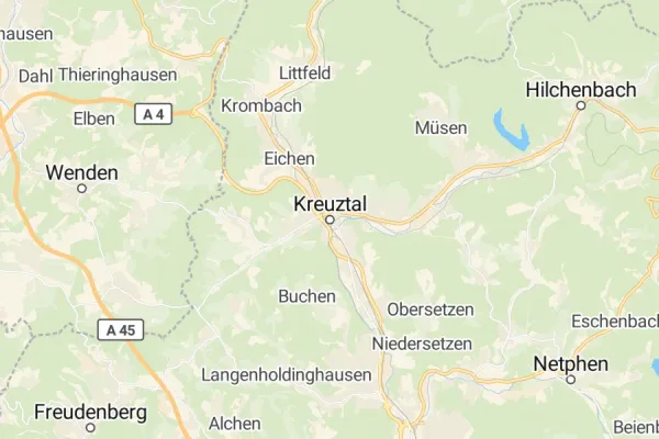 Karte von Kreuztal