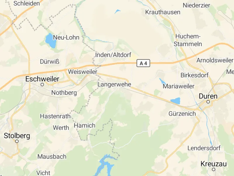 Karte des Einzugsgebiets, Autoverwertung Langerwehe