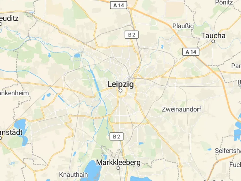 Karte des Einzugsgebiets, Autoverwertung Leipzig