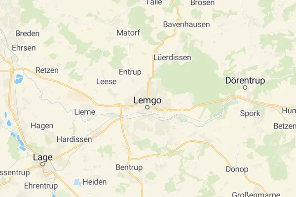 Karte von Lemgo