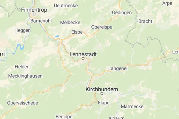 Karte von Lennestadt