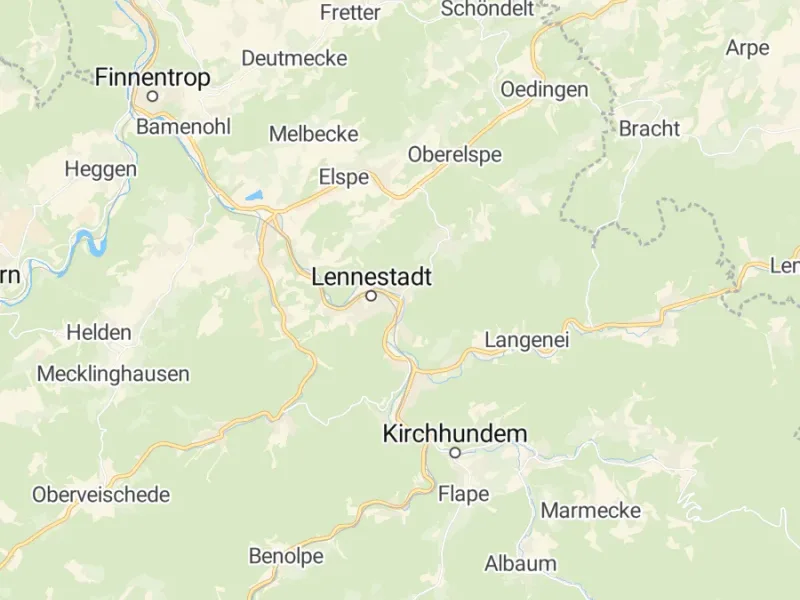 Karte des Einzugsgebiets, Autoverwertung Lennestadt
