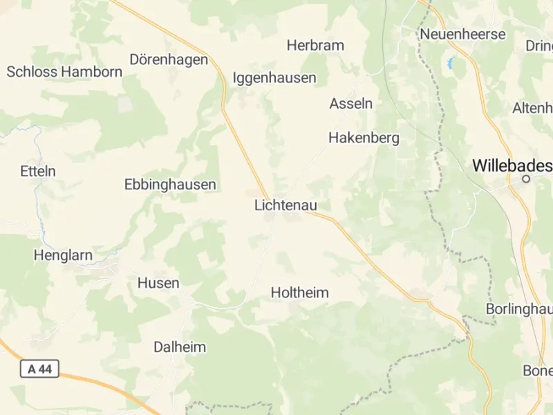 Karte des Einzugsgebiets, Autoverwertung Lichtenau