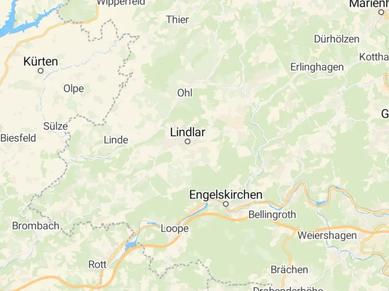 Karte des Einzugsgebiets, Autoverwertung Lindlar