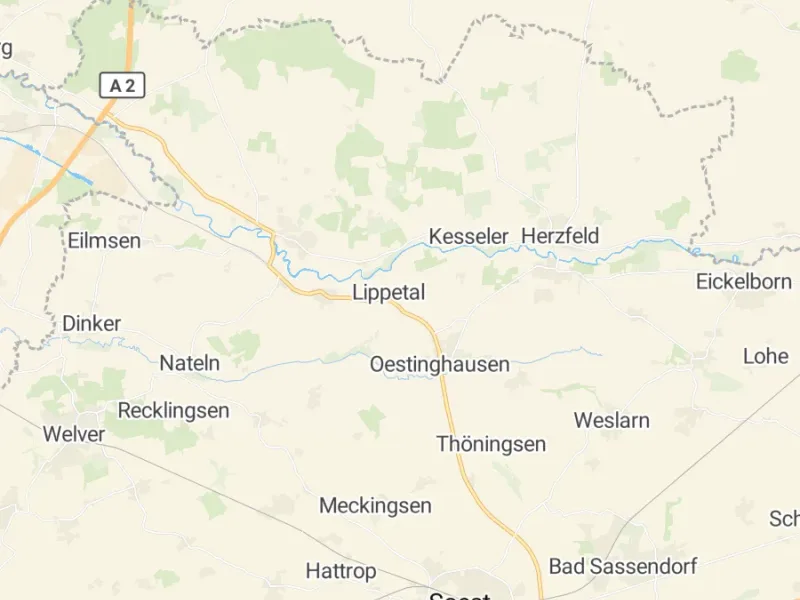 Karte des Einzugsgebiets, Autoverwertung Lippetal
