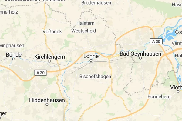Karte von Löhne