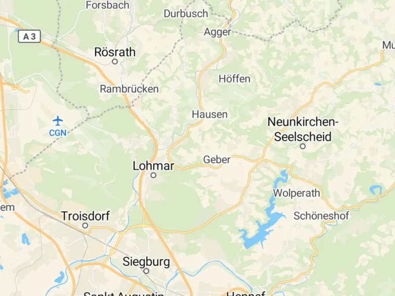 Karte des Einzugsgebiets, Autoverwertung Lohmar