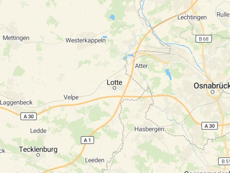 Karte des Einzugsgebiets, Autoverwertung Lotte