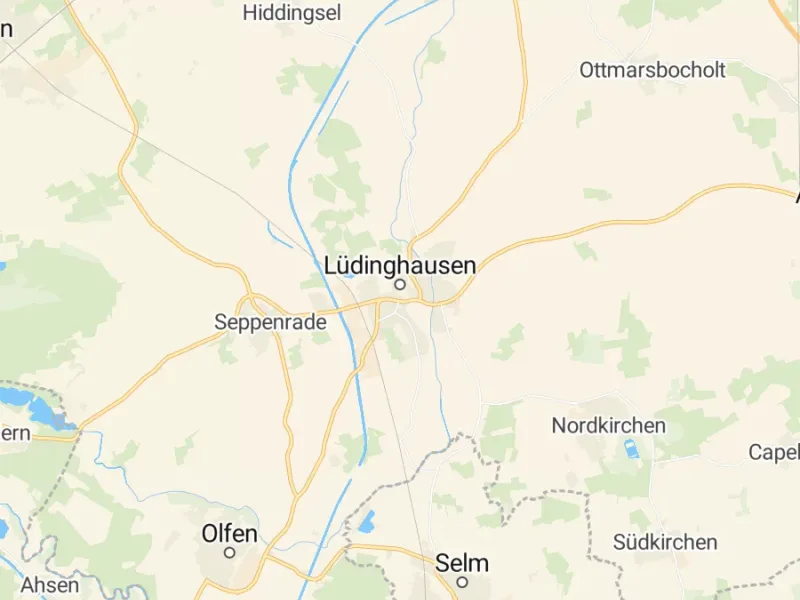 Karte des Einzugsgebiets, Autoverwertung Lüdinghausen
