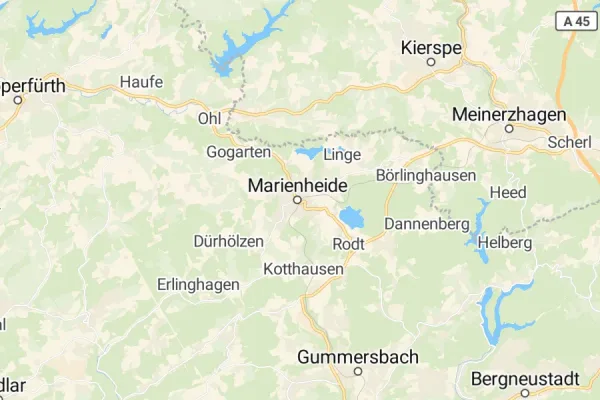 Karte von Marienheide