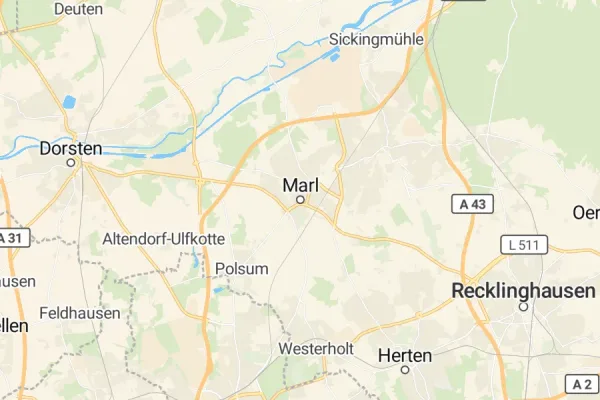 Karte von Marl
