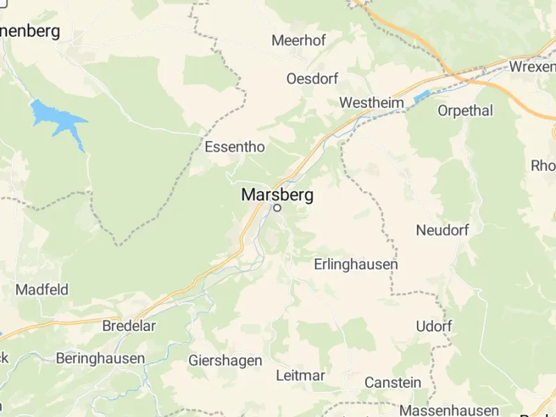 Karte des Einzugsgebiets, Autoverwertung Marsberg