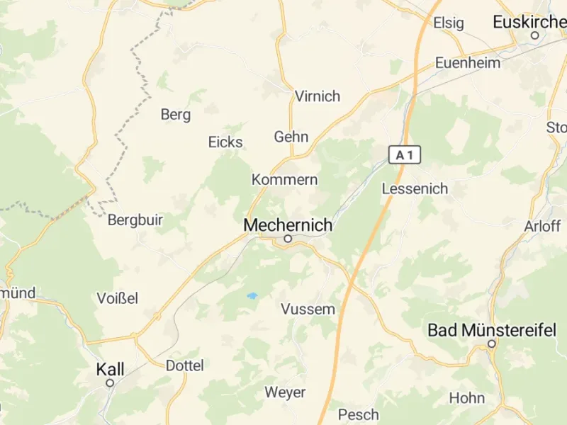 Karte des Einzugsgebiets, Autoverwertung Mechernich