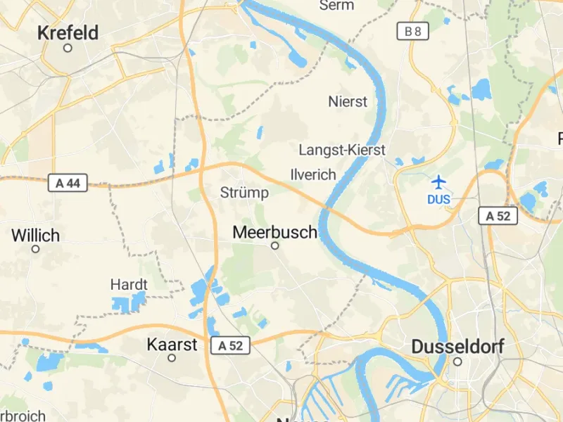 Karte des Einzugsgebiets, Autoverwertung Meerbusch