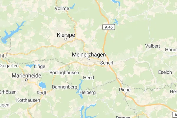 Karte von Meinerzhagen