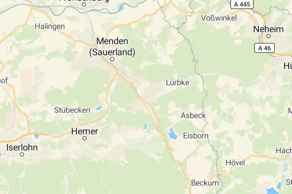 Karte von Menden (Sauerland)