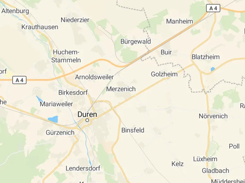 Karte des Einzugsgebiets, Autoverwertung Merzenich