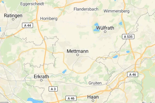 Karte von Mettmann