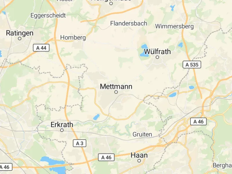 Karte des Einzugsgebiets, Autoverwertung Mettmann