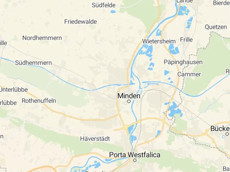 Karte des Einzugsgebiets, Autoverwertung Minden