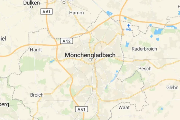 Karte von Mönchengladbach