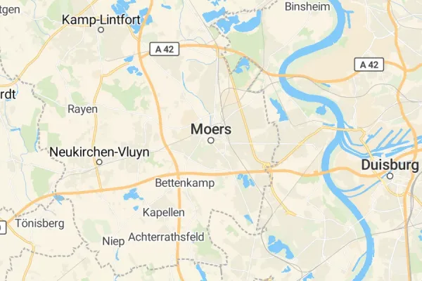 Karte von Moers