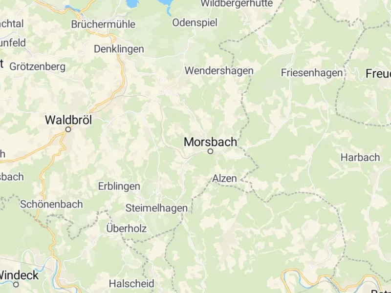 Karte des Einzugsgebiets, Autoverwertung Morsbach