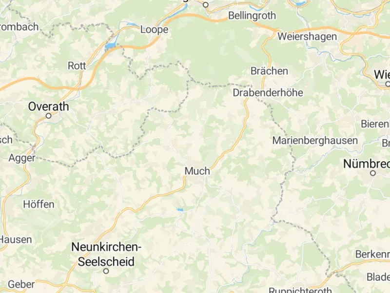 Karte des Einzugsgebiets, Autoverwertung Much