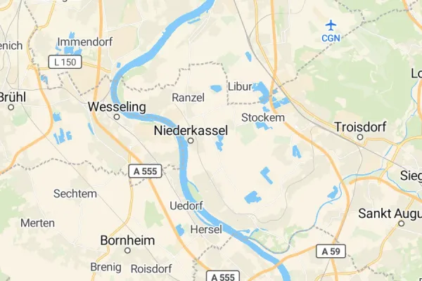 Karte von Niederkassel