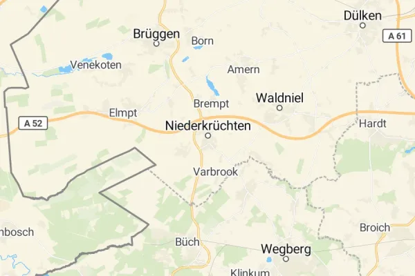 Karte von Niederkrüchten